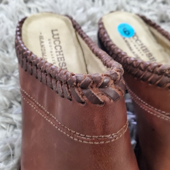 Lucchese Bootmaker Brown Cowhide Leather Kim Western Mule Size 6 - Picture 5 of 8